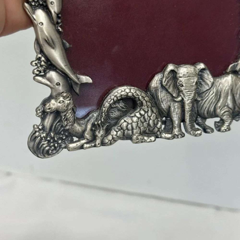 Metal Noah's Ark Vintage Picture Frame 3.5x5